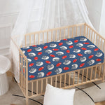 American Football Pattern Print Baby Crib Sheet
