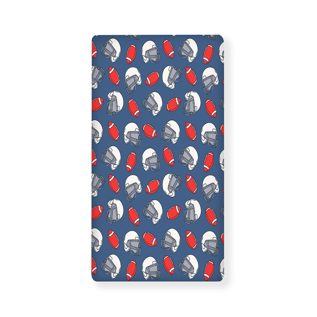 American Football Pattern Print Baby Crib Sheet