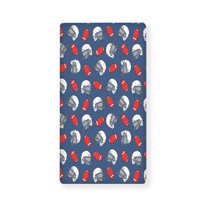 American Football Pattern Print Baby Crib Sheet