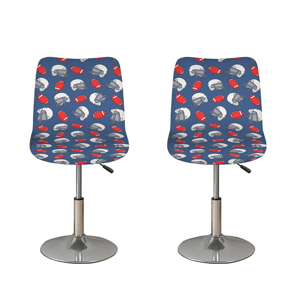 American Football Pattern Print Bar Stool Covers