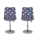 American Football Pattern Print Bar Stool Covers