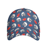 American Football Pattern Print Baseball Cap