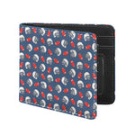 American Football Pattern Print Bifold Wallet