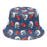 American Football Pattern Print Bucket Hat