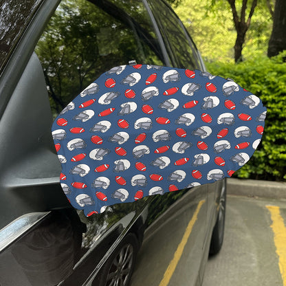 American Football Pattern Print Car Side Mirror Covers
