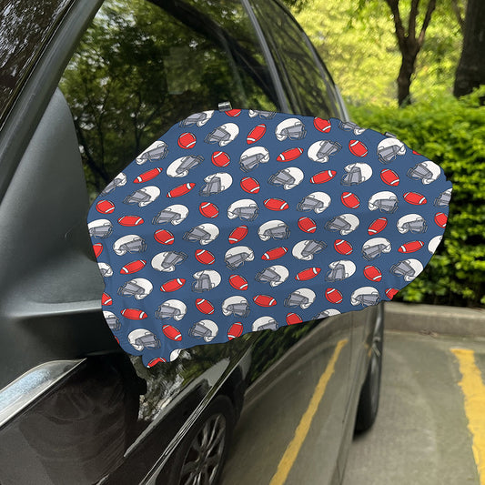 American Football Pattern Print Car Side Mirror Covers