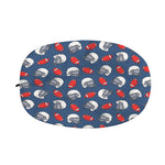 American Football Pattern Print Car Side Mirror Covers