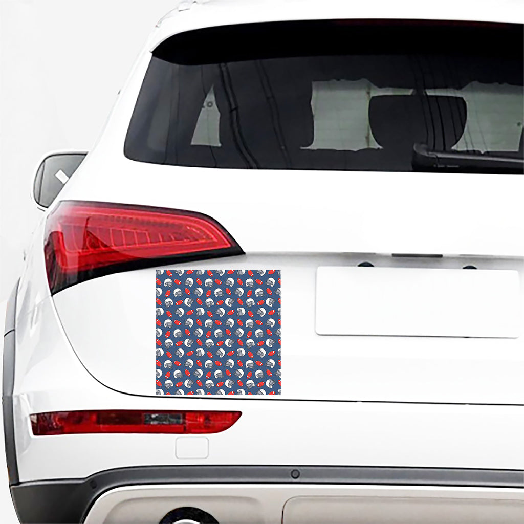 American Football Pattern Print Car Sticker