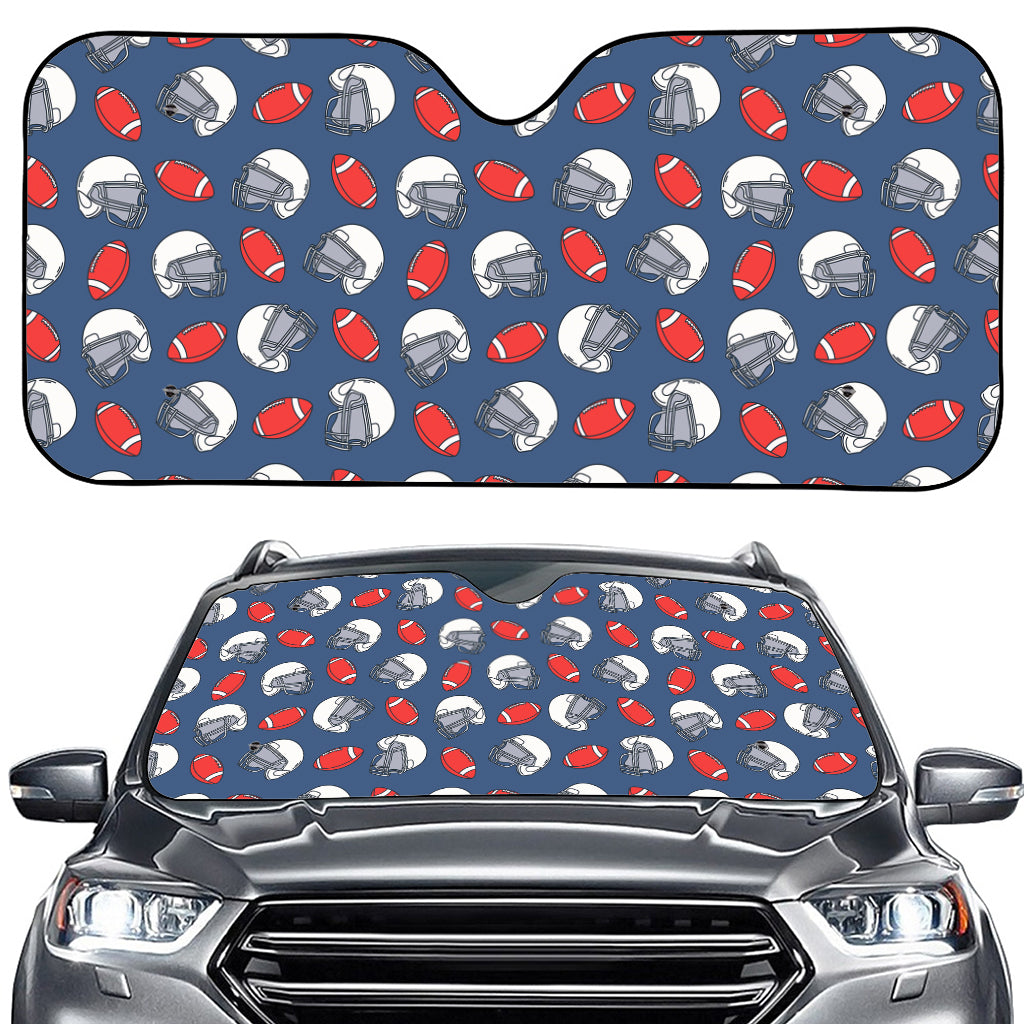 American Football Pattern Print Car Windshield Sun Shade