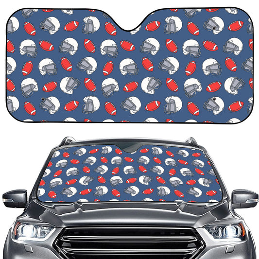 American Football Pattern Print Car Windshield Sun Shade