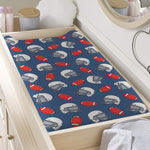American Football Pattern Print Changing Pad Cover