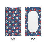 American Football Pattern Print Changing Pad Cover