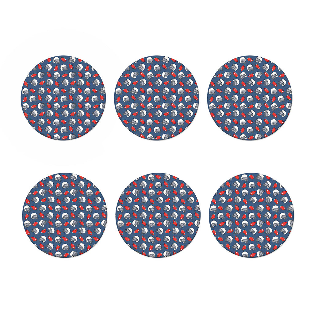 American Football Pattern Print Coaster Set