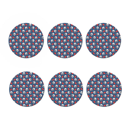 American Football Pattern Print Coaster Set