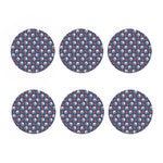 American Football Pattern Print Coaster Set