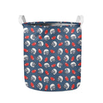 American Football Pattern Print Collapsible Laundry Basket
