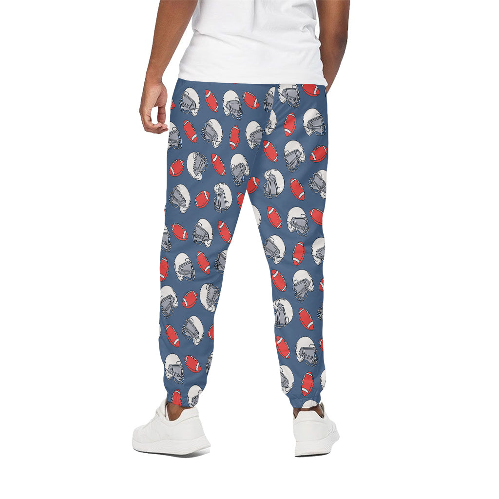 American Football Pattern Print Cotton Pants