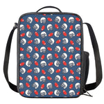 American Football Pattern Print Crossbody Lunch Bag
