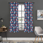 American Football Pattern Print Curtain