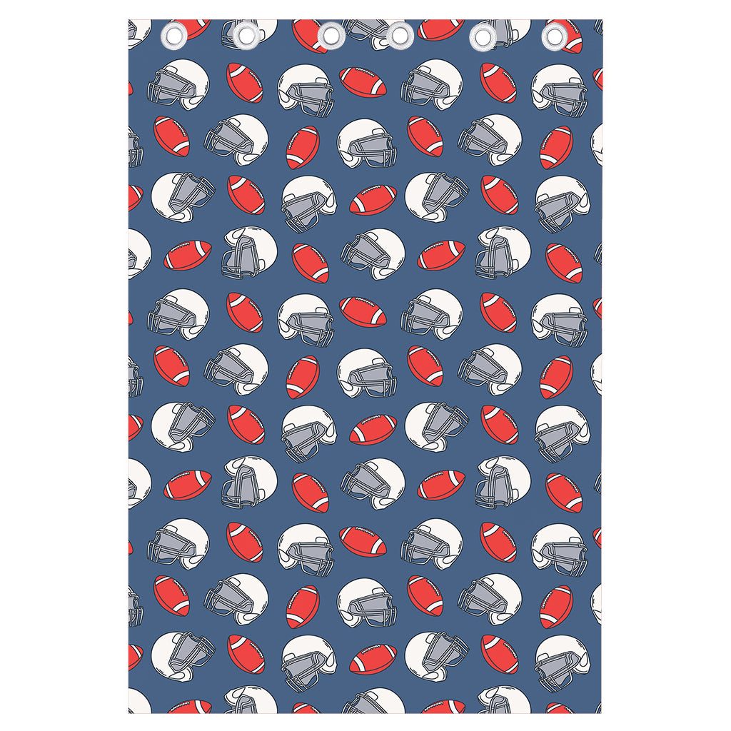 American Football Pattern Print Curtain