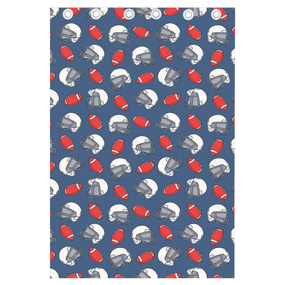 American Football Pattern Print Curtain