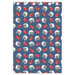 American Football Pattern Print Curtain