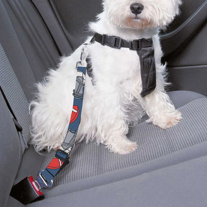 American Football Pattern Print Dog Seat Belt