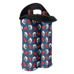 American Football Pattern Print Double Neoprene Wine Tote