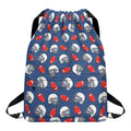 American Football Pattern Print Drawstring Backpack