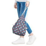 American Football Pattern Print Drawstring Bag