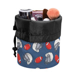 American Football Pattern Print Drawstring Makeup Bag