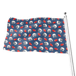 American Football Pattern Print Flag