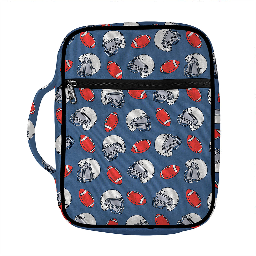 American Football Pattern Print Front Pocket Bible Bag