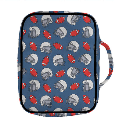 American Football Pattern Print Front Pocket Bible Bag