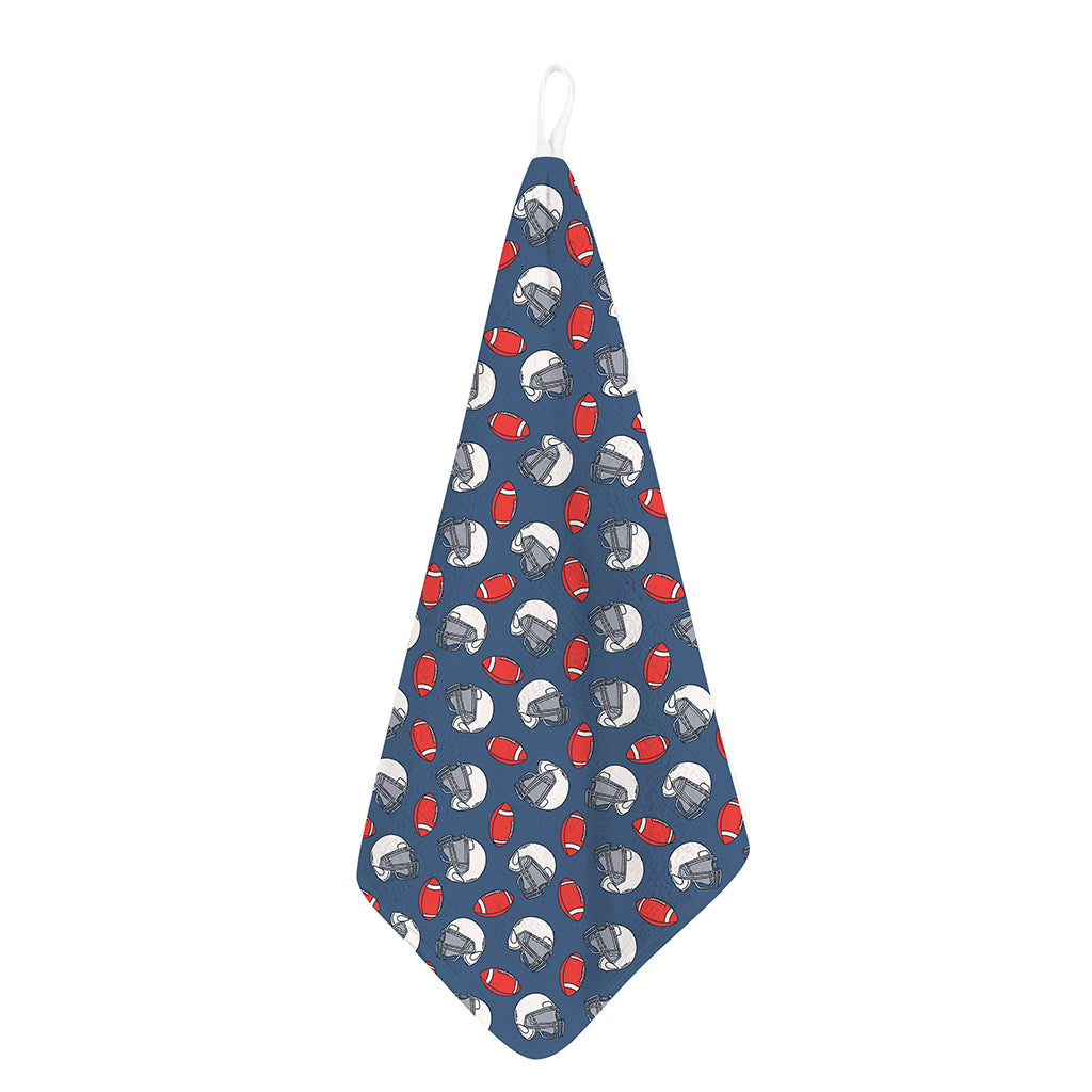 American Football Pattern Print Hand Towel