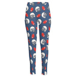 American Football Pattern Print High-Waisted Pocket Leggings
