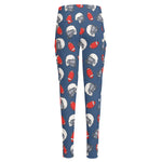 American Football Pattern Print High-Waisted Pocket Leggings