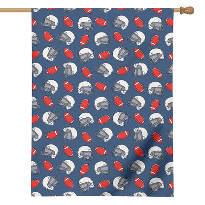 American Football Pattern Print House Flag
