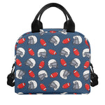 American Football Pattern Print Insulated Lunch Bag