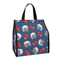American Football Pattern Print Insulated Lunch Tote