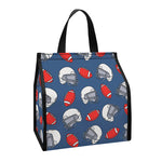 American Football Pattern Print Insulated Lunch Tote