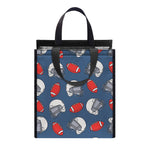 American Football Pattern Print Insulated Lunch Tote