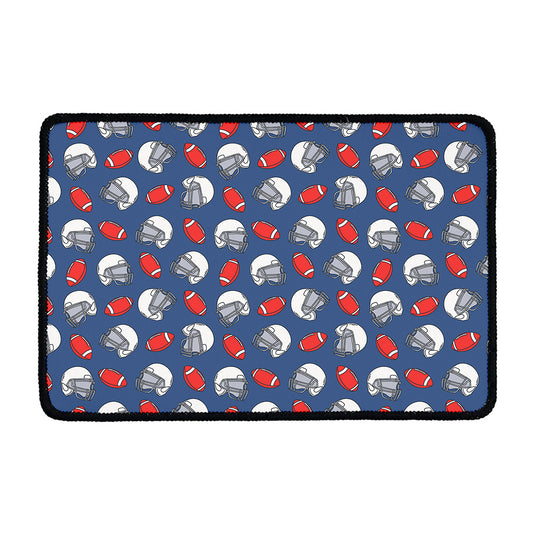 American Football Pattern Print Kitchen Mat