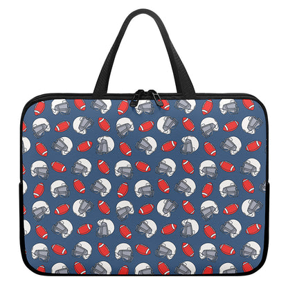 American Football Pattern Print Laptop Sleeve With Handle