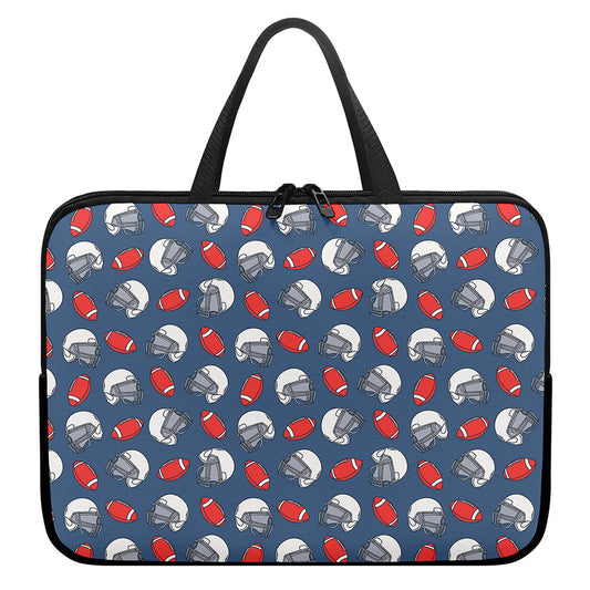 American Football Pattern Print Laptop Sleeve With Handle