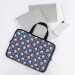 American Football Pattern Print Laptop Sleeve With Handle
