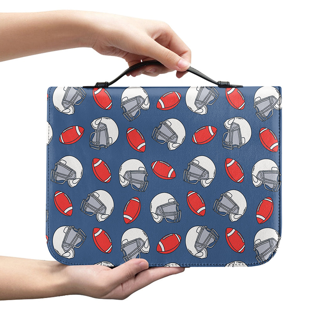 American Football Pattern Print Leather Bible Cover