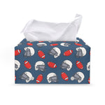 American Football Pattern Print Leather Tissue Box Cover