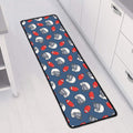 American Football Pattern Print Long Kitchen Mat