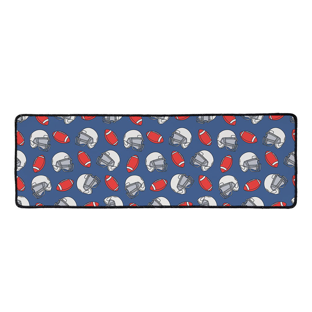 American Football Pattern Print Long Kitchen Mat